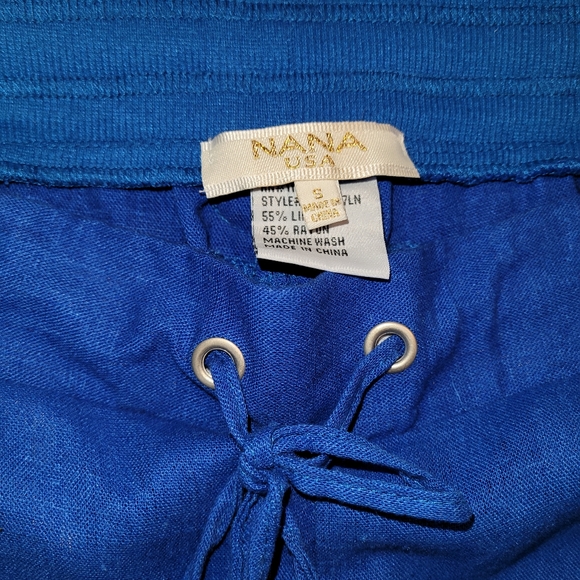 NWT - women's linen blue pants. - Picture 3 of 3